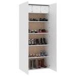 vidaXL Armoire à chaussures Blanc 80 x 35 5 x 180 cm Bois d'ingénierie