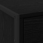 vidaXL Table de chevet avec tiroir 2 Pièces Chêne noir 50 x 39 5 x 50 cm