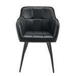 Lot de 4 chaises de salle à manger moderne design robuste 81 x 57 x 53 cm noir 03_0009806