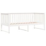 vidaXL Lit de jour sans matelas blanc 90x200 cm bois de pin massif