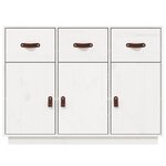 vidaXL Buffet Blanc 100x40x75 cm Bois massif de pin