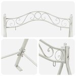 vidaXL Banc Balançoire Acier 113 x 121 5 x 168 cm Blanc antique