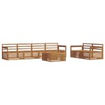 vidaXL Ensemble de canapés d'extérieur 7 Pièces Naturel