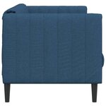 vidaXL Canapé à 2 places bleu tissu