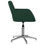 vidaXL Chaises pivotantes à manger lot de 2 vert foncé tissu