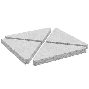 vidaXL Plaques de poids de parasol 4 Pièces triangulaire granit gris 14kg
