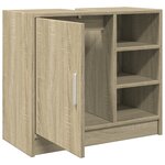 vidaXL Armoire d'évier chêne sonoma 63x29x55 cm bois d'ingénierie