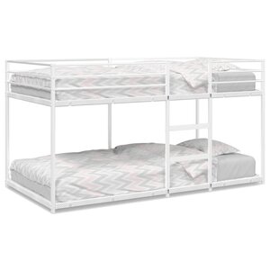 vidaXL Lit superposé sans matelas blanc 100x190 cm acier