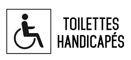 Autocollant vinyl - toilettes handicapés - L.200 x H.100 mm UTTSCHEID