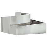 vidaXL Cache-pot de jardin Argent 80 x 80 x 50 cm Acier galvanisé