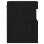 Meuble TV vidaXL avec éclairage LED Chêne noir 60x30x40 cm