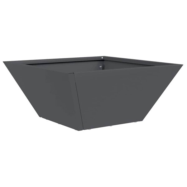 vidaXL Pot de jardin en forme de bol Anthracite 35 x 35 x 15 cm Acier