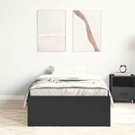 vidaXL Cadre de lit sans matelas noir 75x190 cm
