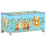 vidaXL Boîte de rangement peinte à la main 80x40x40cm Bois de manguier