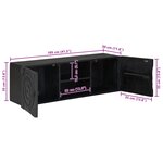 vidaXL Meuble TV avec étagère avec stockage Noir 105 x 30 x 35 cm