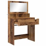 vidaXL Tables de maquillage pour chambre avec tiroir Bois Ancien