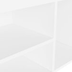 vidaXL Banc à chaussures avec coussin Blanc Bois d'ingénierie