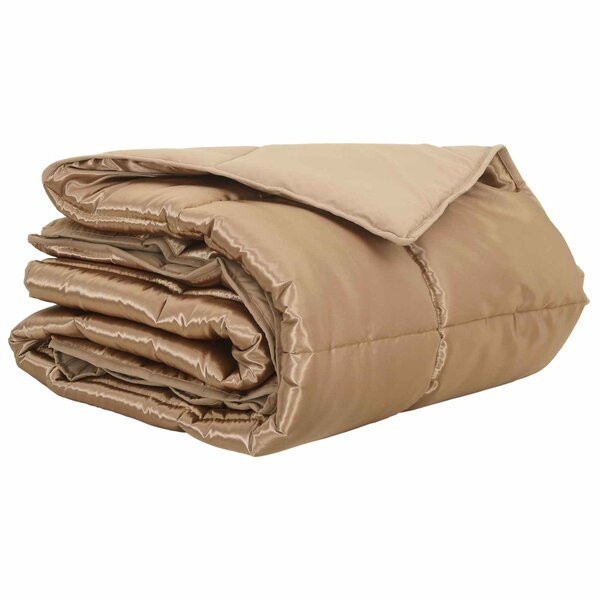 vidaXL Duvet d'été simple Doré 155 x 220 cm Satin et Microfibre