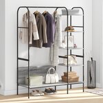 vidaXL Porte-vêtements avec étagères Gris Sonoma 120x44x160 cm Bois d'ingénierie