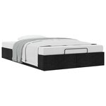 vidaXL Cadre de lit ottoman sans matelas noir 120x200 cm tissu
