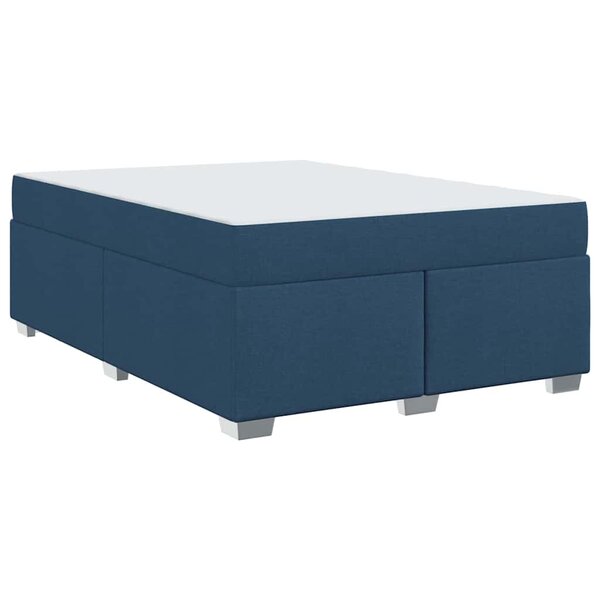 vidaXL Cadre de lit Bleu 140 x 200 cm tissu