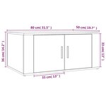 vidaXL Table basse Blanc 80x50x36 cm Bois d'ingénierie