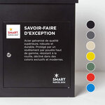 Boîte à colis moyenne 1 porte Noire à accès frontal Acier galvanisé SMART PARCEL BOX™