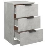 vidaXL Table de chevet Gris béton 40x36x65 cm