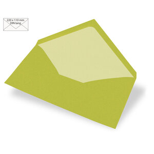 Enveloppe DIN longue  uni FSC Mix Credit  vert tilleul  220x110mm  90g / m²  5 pces
