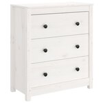 vidaXL Buffet blanc 70x35x80 cm bois massif de pin