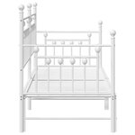 Lit daybed vidaXL avec tiroir blanc 80x200 cm en acier