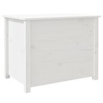 vidaXL Table basse Blanc 71x49x55 cm Bois massif de pin