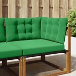 vidaXL Coussin de canapé d'extérieur 3 Pièces Vert Polyester
