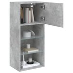 vidaXL Meubles TV avec lumières LED 2 Pièces gris béton 40 5x30x90 cm