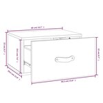 vidaXL Tables de chevet murales 2 Pièces Blanc 40x29 5x22 cm