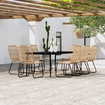 vidaXL Ensemble à manger de jardin 9 Pièces Chêne