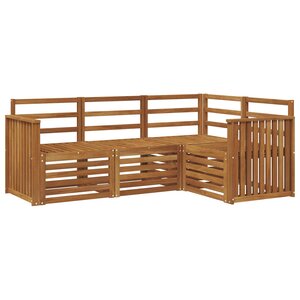 vidaXL Ensemble de canapés d'extérieur 4 pc Naturel Polyester