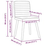 vidaXL Chaises à manger lot de 6 marron foncé tissu