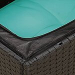 vidaXL Salon de jardin 9 Pièces avec coussins noir résine tressée