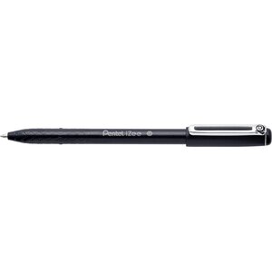 Stylo à bille avec capuchon et clip métal Noir x 12 PENTEL