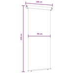 vidaXL Store latéral de balcon 100  polyester fer acier