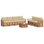 vidaXL Ensembles de canapés avec coussin 8 Pièces Naturel et Beige