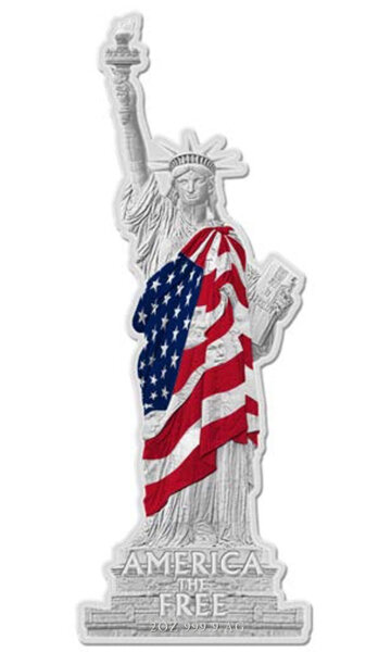 Pièce de monnaie en Argent 5 Dollars g 62.2 (2 oz) Millésime 2022 America the Free STATUE OF LIBERTY
