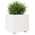 vidaXL Jardinière blanc 50x50x49 5 cm bois de pin massif