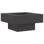 vidaXL Brasero Noir 60 x 60 x 30 cm Acier patiné