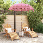 vidaXL Parasol balinais avec base Rose 185 x 185 x 260 cm