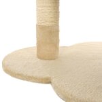 vidaXL Arbre à chat avec griffoir en sisal 50 cm Beige et Marron