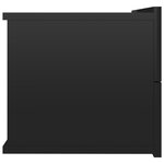 Vidaxl table de chevet noir brillant 40 x 30 x 30 cm aggloméré
