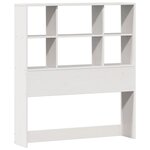 vidaXL Lit bibliothèque sans matelas blanc 90x190cm bois de pin massif
