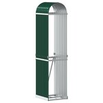 vidaXL Porte-bûches vert 40x45x170 cm acier galvanisé